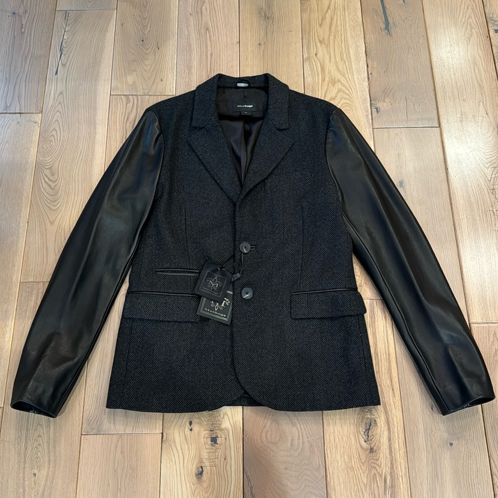 Mackage wool and leather blazer